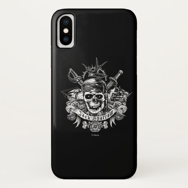 Coques Case-Mate iPhone Pirates des Caraïbes 5| Crâne Jack Sparrow (Dos)