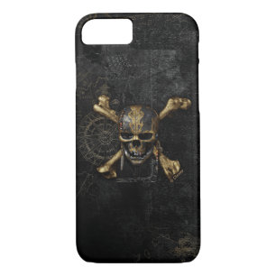 Coque iPhone 7 Pirates du crâne des Caraïbes et des os croisés