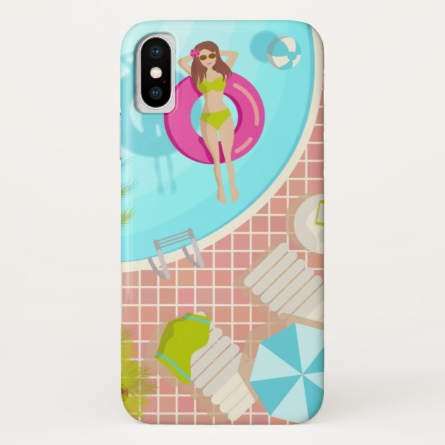 Coques Case-Mate iPhone Piscine fille en bikini plage d'été (Dos)