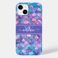 Pistes de sirène violet Nom du Motif Monogramme