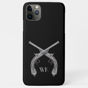 Case-Mate iPhone Case Pistolets croisés Monogramme Noir