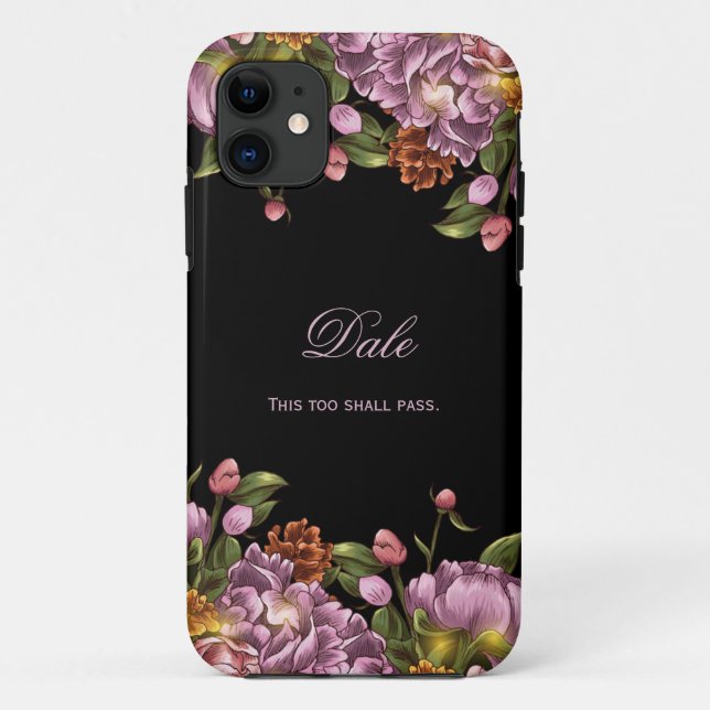 Coques Case-Mate iPhone Pivoine #2 rose personnalisée Girly florale (Dos)