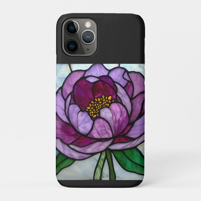 Coques Case-Mate iPhone Pivoine Violette Teintée  (Dos)