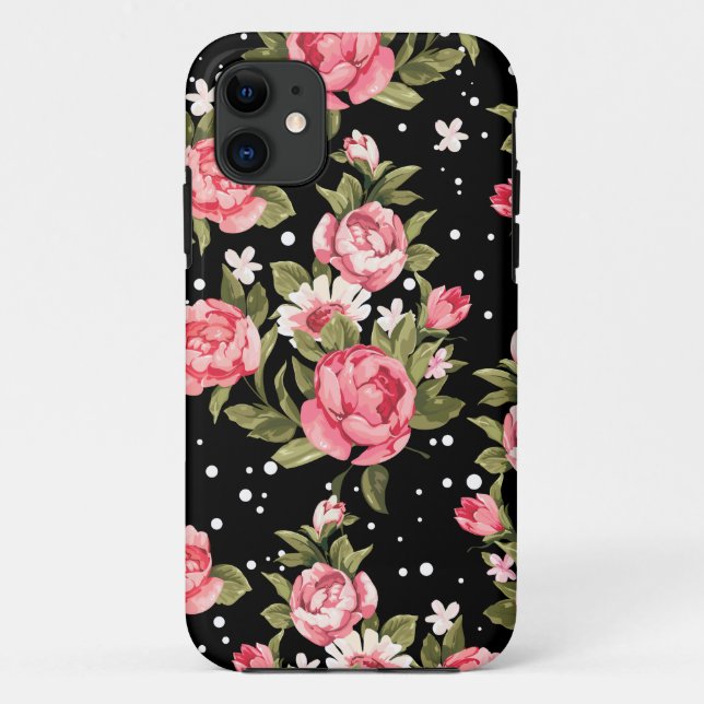 Coques Case-Mate iPhone Pivoines faibles roses (Dos)