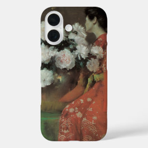 Coque Pour iPhone 16 Pivoines par William Merritt Chase, Beaux-arts Vin