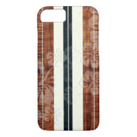 Pix Dezines Surf Board/Hibiscus/Faux Koa