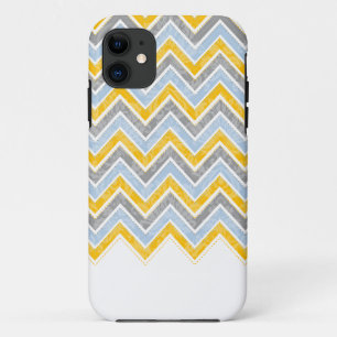 Case-Mate iPhone Case PixDezines Chevron Blue+Yellow