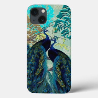 Case-Mate iPhone Case PixDezines Peacocks psychédéliques+Damask