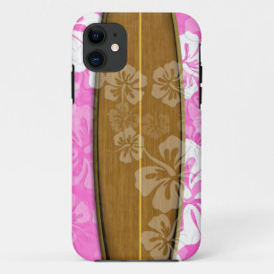 Coques Pour iPhone PixDezines surf board+hibiscus/do-it-yourself arri