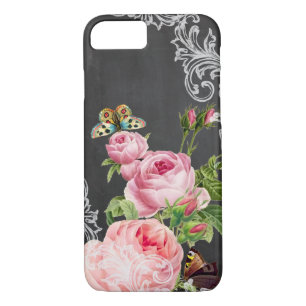Coques Pour iPhone PixDezines, tableau de bord/roses vintages