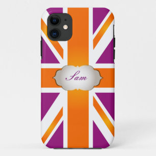 Etui iPhone Case-Mate PixDezines union jack/framboise+orange