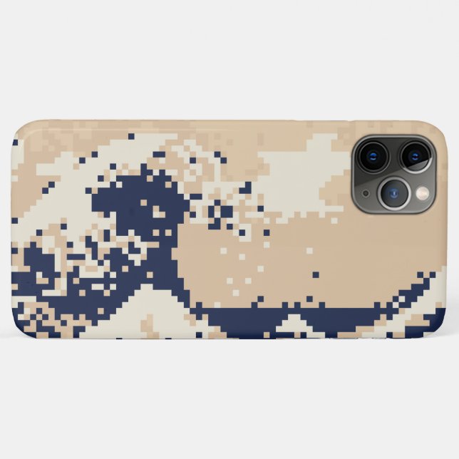 Coques Case-Mate iPhone Pixel Tsunami 8 bits Pixel Art (Dos (Horizontal))