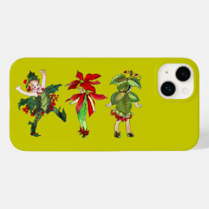 Coque Pour iPhone 14 Plus Pixies de Noël Vintage