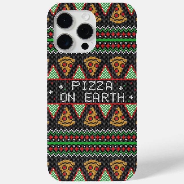Coques Case-Mate iPhone Pizza Ugly Christmas Sweat (Verso)