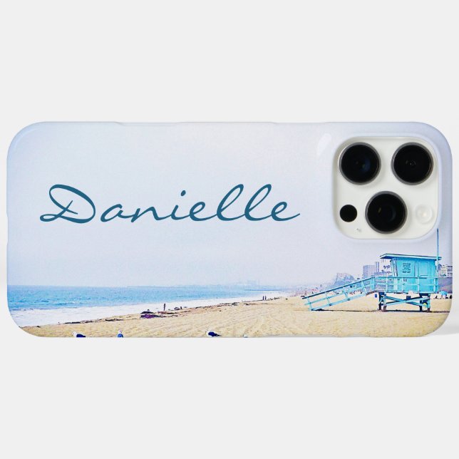 Coques Case-Mate iPhone Plage Coastal Ocean Seaguls Nom photo Script (Verso (horizontal))