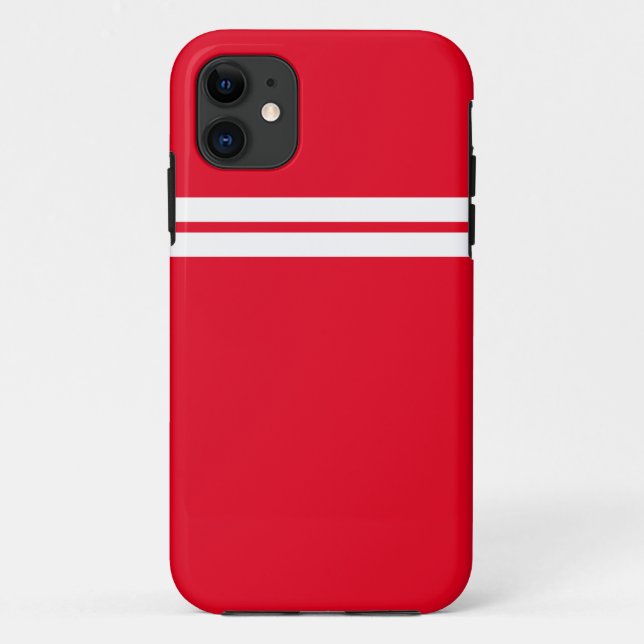 Coques Case-Mate iPhone Plage colorée cool Rouge Twin Blanc Racing Grandes (Dos)