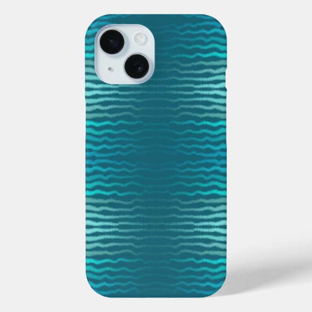 Coques Case-Mate iPhone Plage côtière Salé Turquoise Wave Résumé Design (Verso)