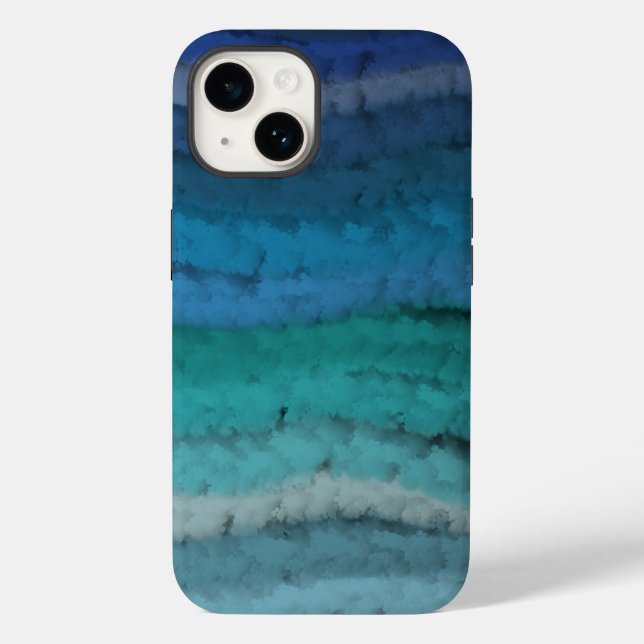 Coques Case-Mate iPhone Plage Côtière Vagues salées sur Noir (Verso)