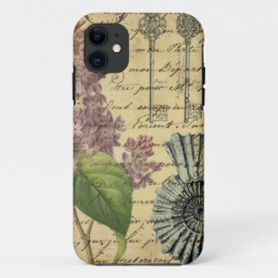 Etui iPhone Case-Mate plage de coquillages lilas vintages