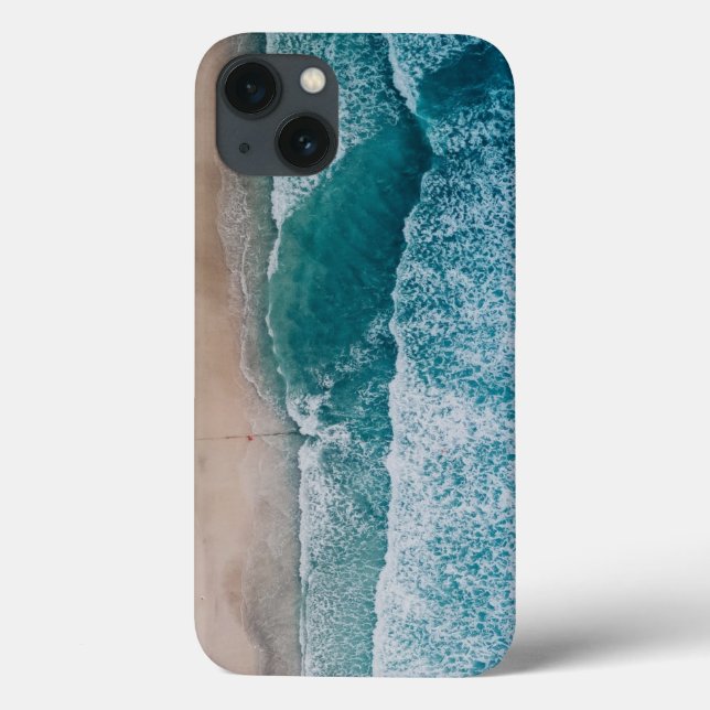Coques Case-Mate iPhone Plage de sable des vagues de l'océan bleu (Verso)