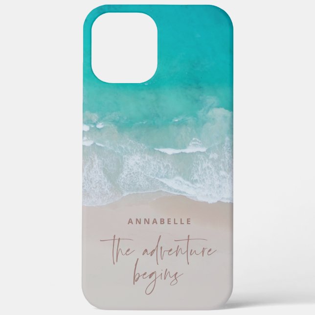 Coques Case-Mate iPhone plage de sable tropical océan l'aventure commence (Verso)