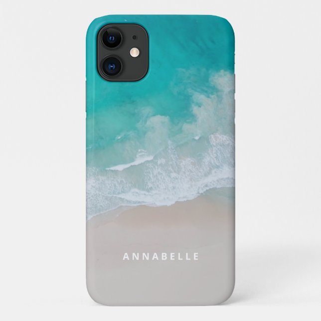 Coques Case-Mate iPhone plage de sable tropical océan vagues ensoleillées  (Dos)