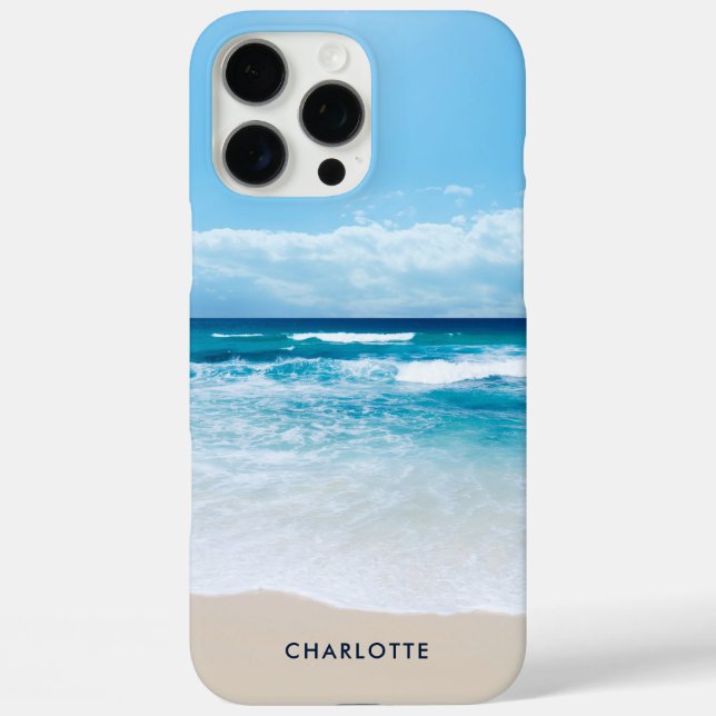 Coques Case-Mate iPhone Plage de sable tropicale moderne (Verso)