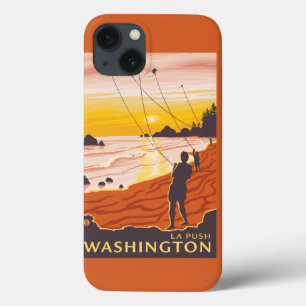 iPhone 13 Case Plage et cerfs-volants - poussée de La, Washington