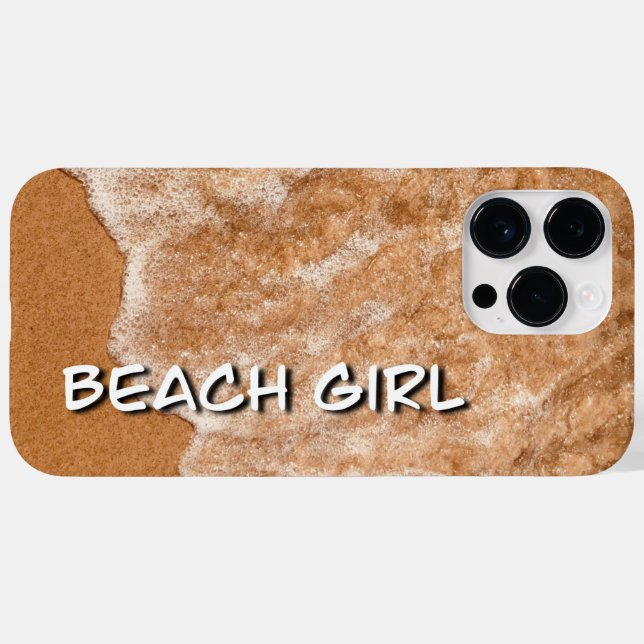 Coques Case-Mate iPhone Plage fille, plage de sable et vagues (Verso (horizontal))