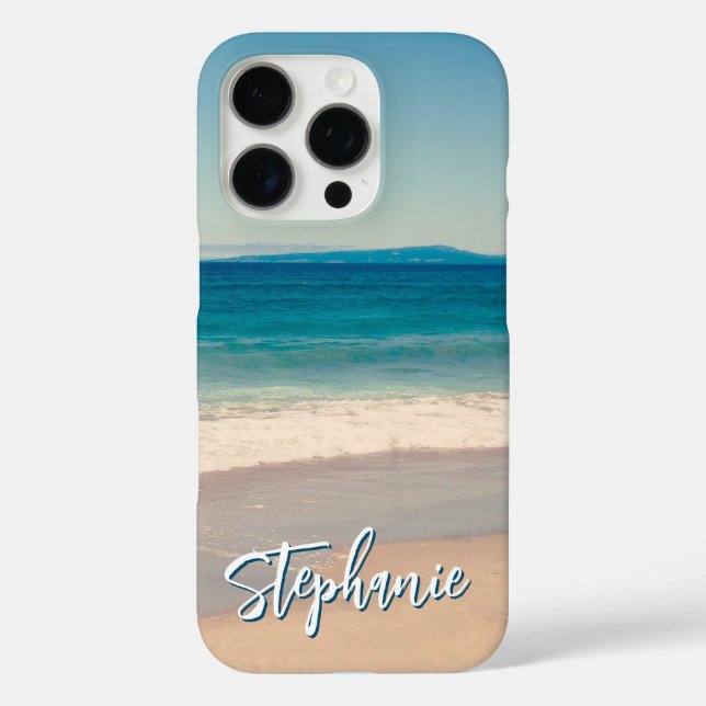 Coques Case-Mate iPhone Plage personnalisée Photo Ocean Blue (Verso)