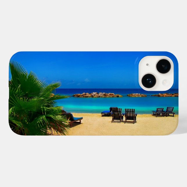 Coques Case-Mate iPhone Plage tropicale (Verso (horizontal))