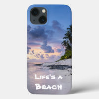 Plage tropicale au coucher du soleil | Sables blan