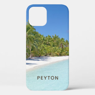 Case-Mate iPhone Case Plage tropicale avec palmiers Monogrammé