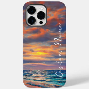 Coque Pour Pour iPhone 14 Pro Max Plage Tropicale Clear Ocean Sunset
