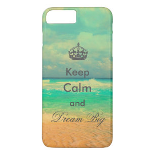 Coques Pour iPhone Plage vintage "Keep Calm and Dream Big"