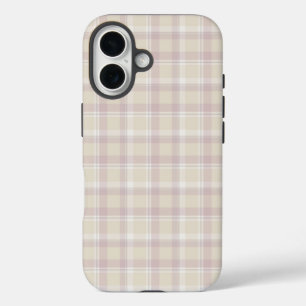 Coques iPhone 16 Plaid beige doux iPhone 7, Résistant