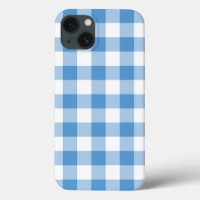 Plaid bleu clair et blanc En vichy