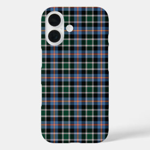 Coque Pour iPhone 16 Plaid bleu-clair et noir de tartan du Colorado