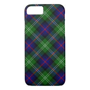 Coque iPhone 7 plaid bleu vert de tartan du sud
