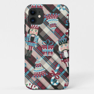 Coque Case-Mate Pour iPhone Plaid Blue Burgundy