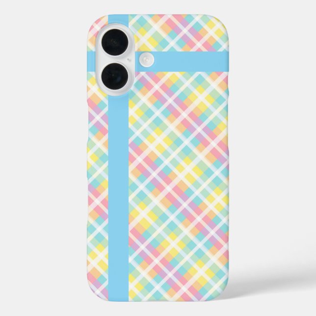 Coques Case-Mate iPhone Plaid couleur pastel (Verso)