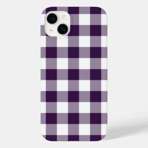 Coques Pour iPhone Plaid En vichy violet blanc