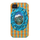 Plaid et cadre oranges de Teal