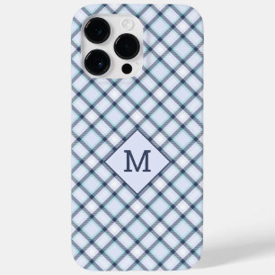 Coque Pour Pour iPhone 14 Pro Max Plaid Monogramme personnalisé / Motif Tartan