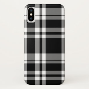 Case-Mate iPhone Case plaid noir blanc tartan classique