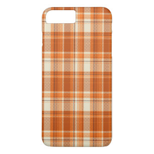 Coque iPhone 8 Plus/7 Plus Plaid orange