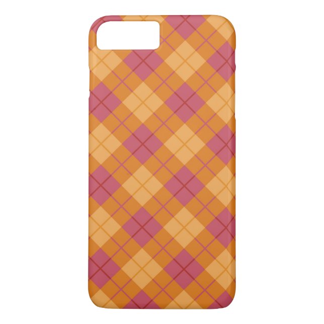 Coques Case-Mate iPhone Plaid polarisé dans l'orange et le rose (Dos)