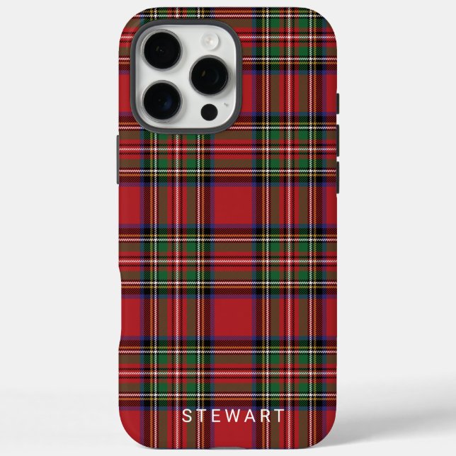 Coques Case-Mate iPhone Plaid Rustic Red et Green Stewart Tartan (Verso)