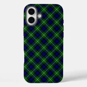 Coques iPhone 16 Plus Plaid vert bleu Lamont tartan