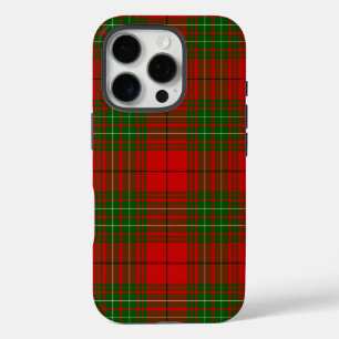 Coques iPhone 16 Pro Plaid vert rouge de Comyn tartan